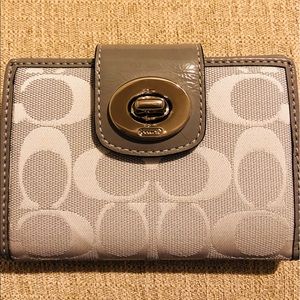 Silver Coach Wallet NWT